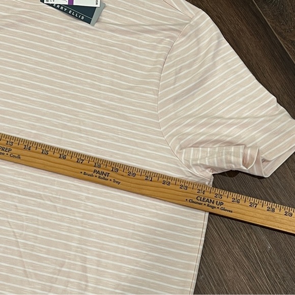 Perry Ellis Men's 2XL Short Sleeve Crewneck Striped T-shirt Sepia Rose - Picture 4 of 8